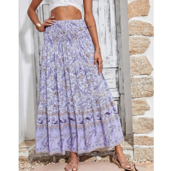 Boho floral print maxi skirt - Picture 10 of 13